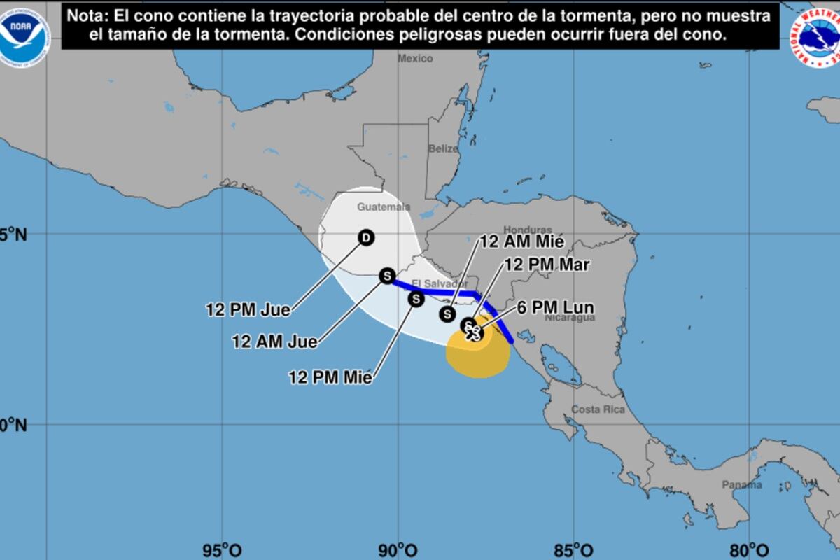 La tormenta tropical Cristina pone en "alerta naranja" a países de Centroamérica