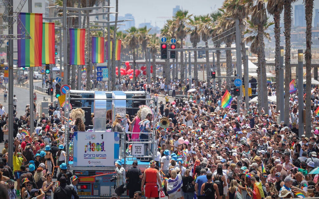 Tel Aviv holds first Pride parade since Oct. 7; cops impede some anti-government marchers