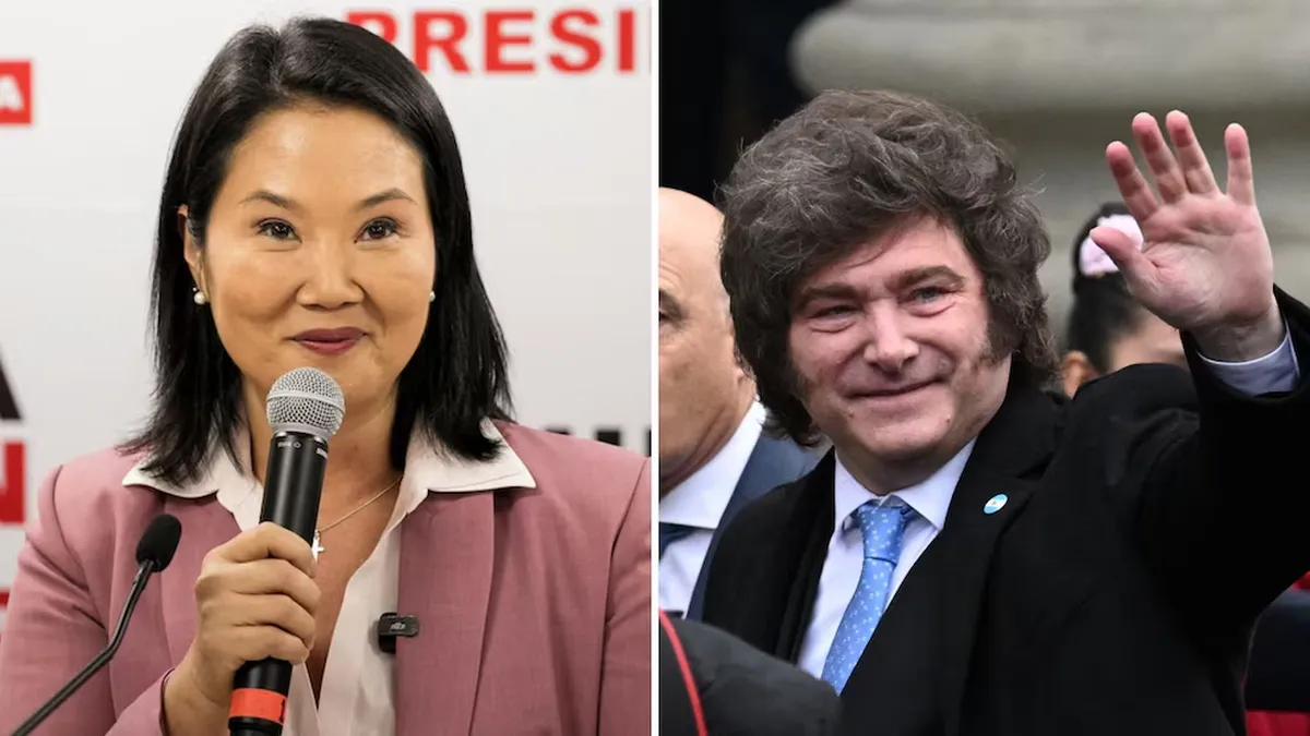 Javier Milei felicitó a Keiko Fujimori por su victoria en Perú y habló de un "camino de la libertad"