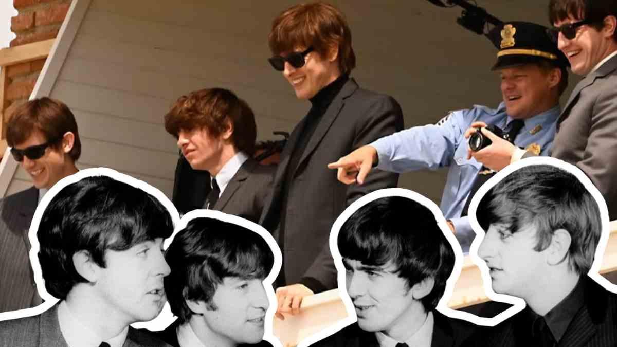 Los "nuevos" Beatles en Barcelona: así se ven los actores en las grabaciones de la película