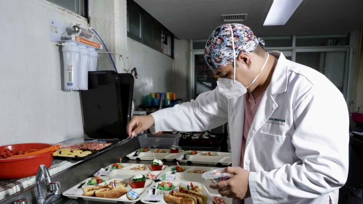 Hospital pediátrico Tacubaya IMSS Bienestar prepara menú futbolero para sus pacientes