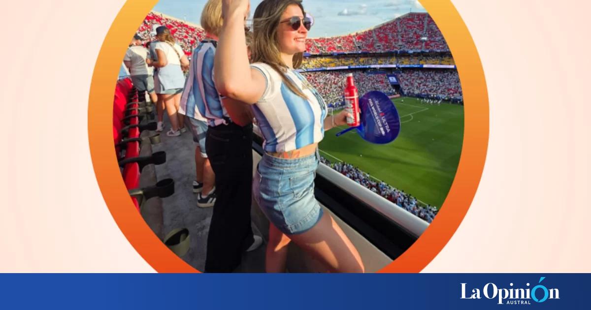 Una riogalleguense vivió en Kansas el debut de Argentina y cumplió el sueño de ver a Messi en un Mundial