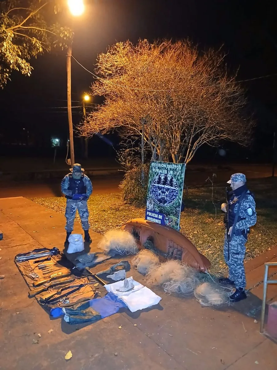 Desmantelaron un campamento furtivo y hallaron vestigios de fauna protegida en Puerto Piray