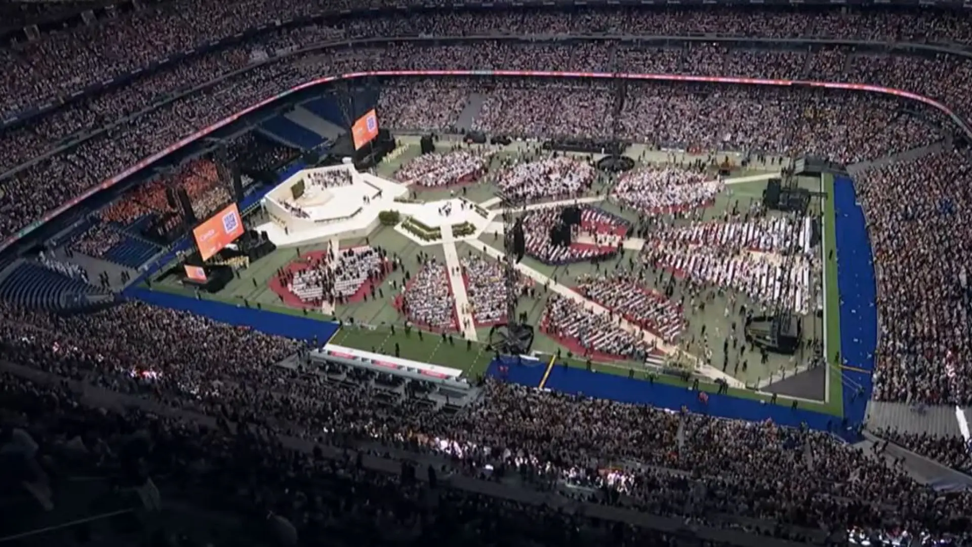 El acto en el Bernabéu, en directo | Sigue los conciertos y el encuentro del Papa con la comunidad diocesana
