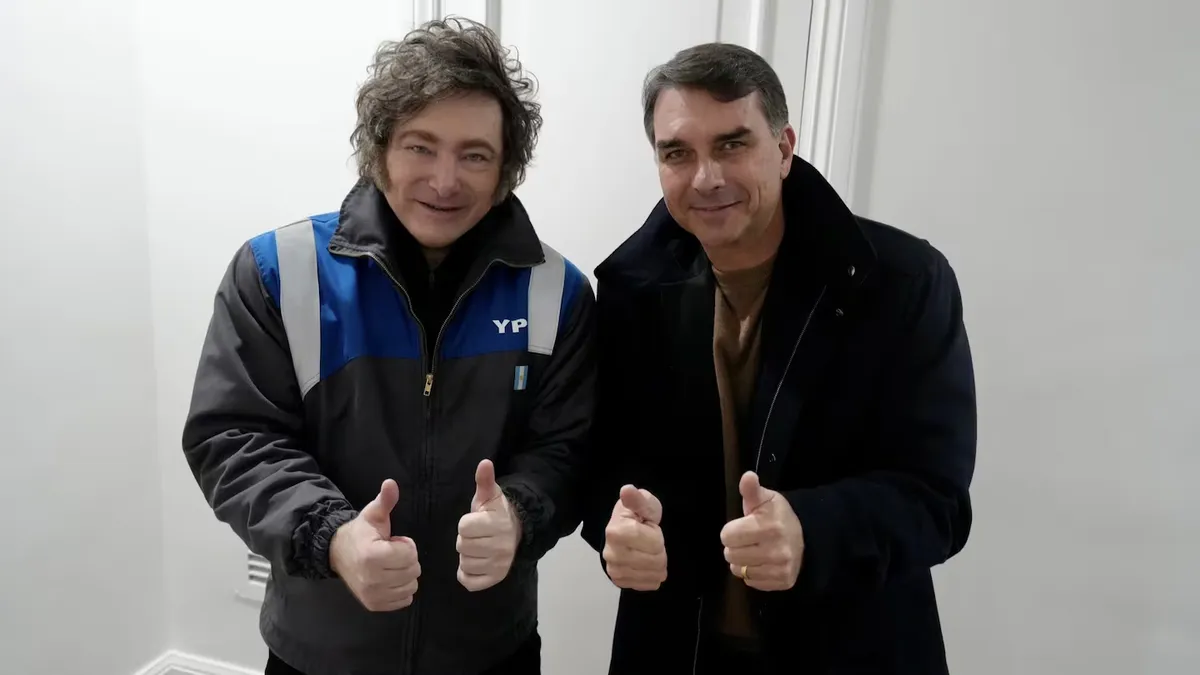 Milei recibió a Flavio Bolsonaro y crece la tensión con Lula antes de la cumbre del Mercosur