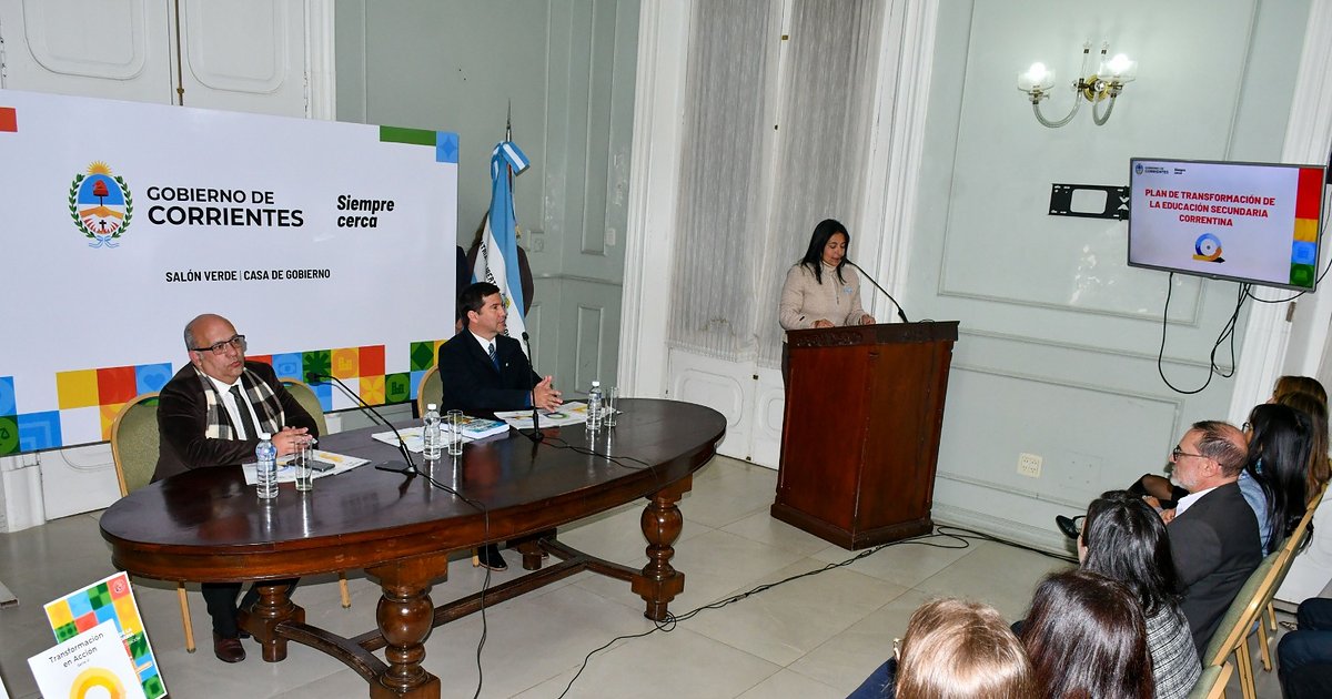 Corrientes activó la segunda fase del Plan de Transformación de la Escuela Secundaria