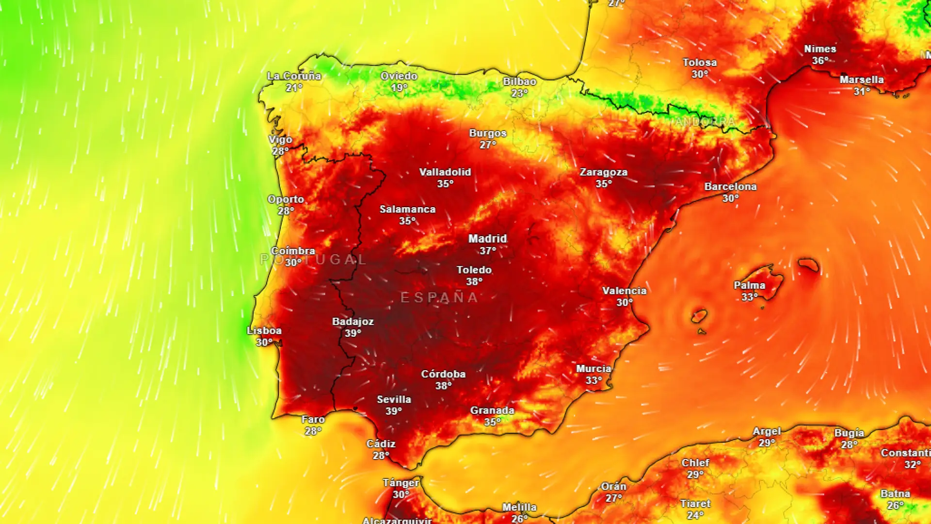 Alerta en ocho comunidades antes de la llegada de un domo de calor que dejará más de 40 ºC