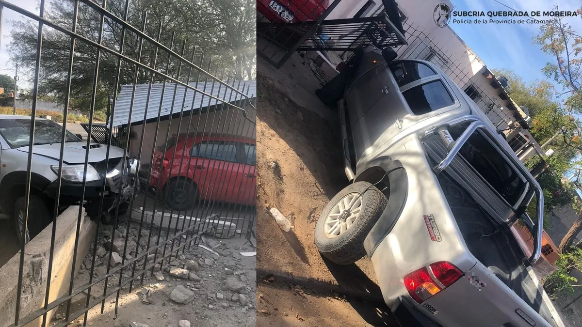 Se escapó de la Policía y chocó contra una vivienda