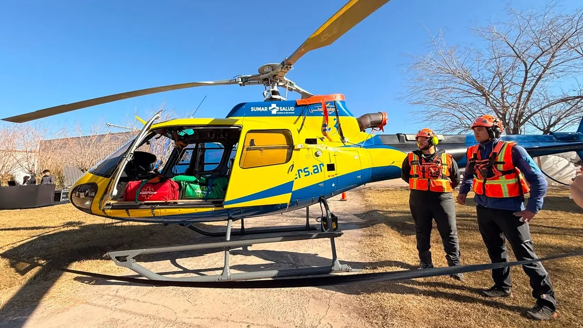 Hito para la minería de San Juan: presentan el primer servicio privado de aeroevacuación en alta montaña
