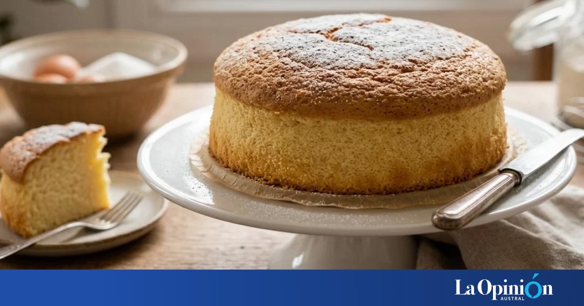Receta de bizcochuelo de vainilla esponjoso y alto, en solo 5 pasos