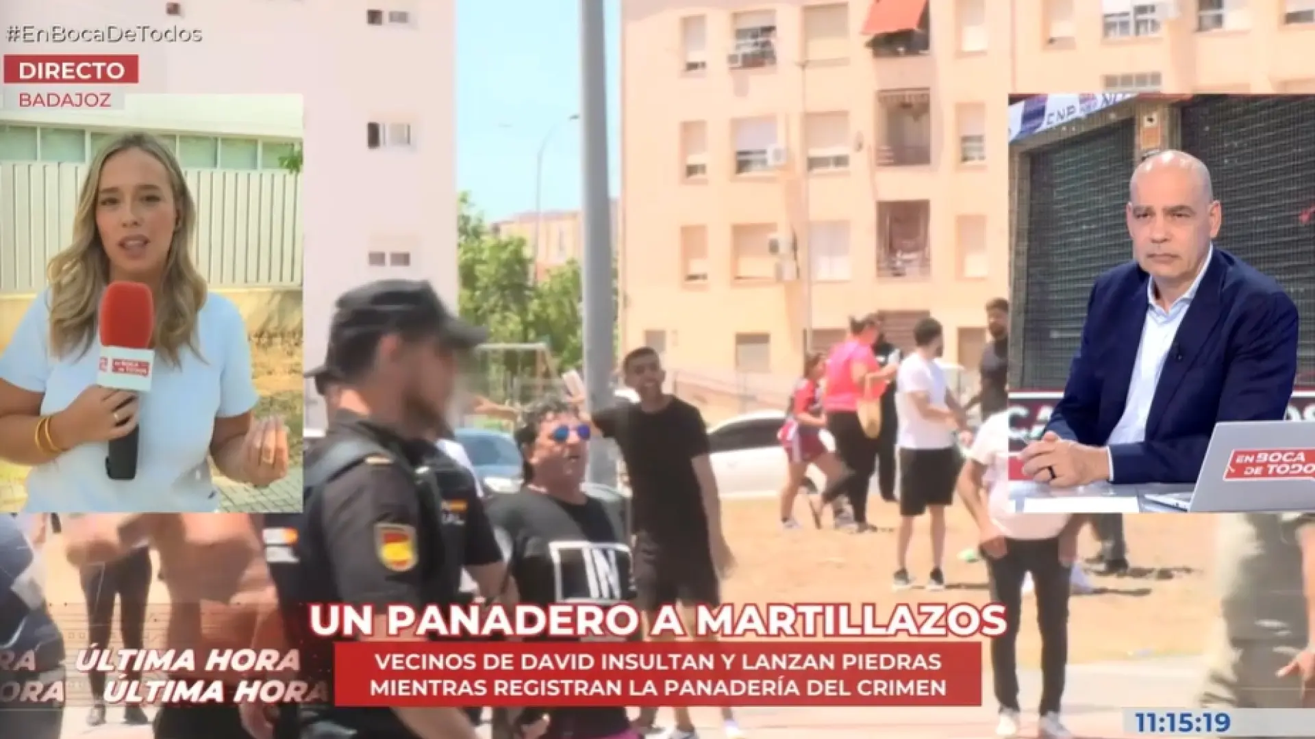 Agreden a una reportera en el recibimiento en Badajoz del presunto asesino de David Salazar