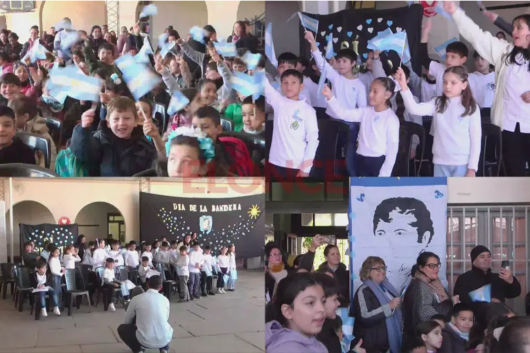 Alumnos de Escuela Casiano Calderón prometieron lealtad a la bandera en emotivo acto patrio