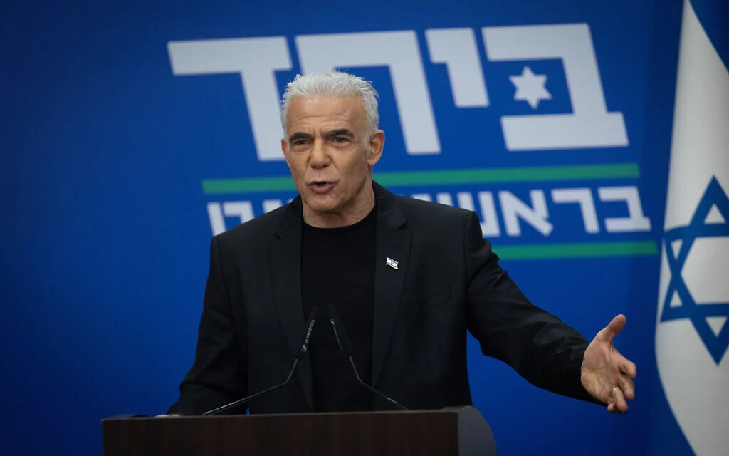 Lapid says Netanyahu building 'satellite parties' because he expects election defeat