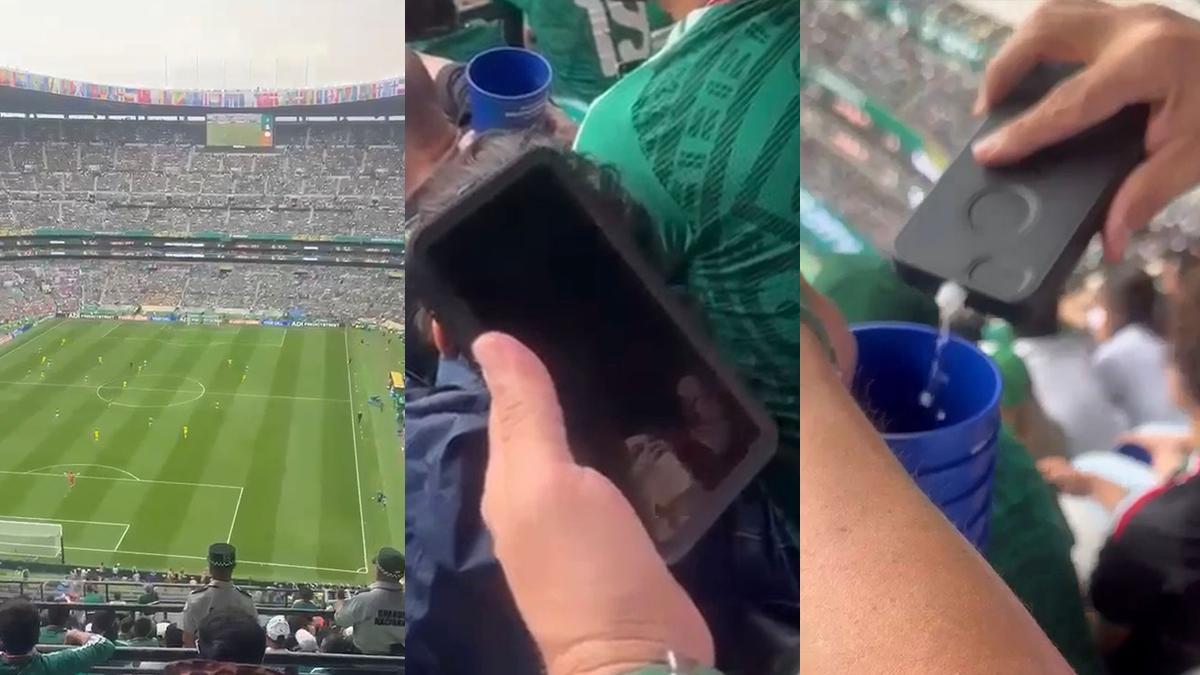 ¡Lo buscan en la NASA! Mexicano lleva anforita en forma de celular al Mundial 2026