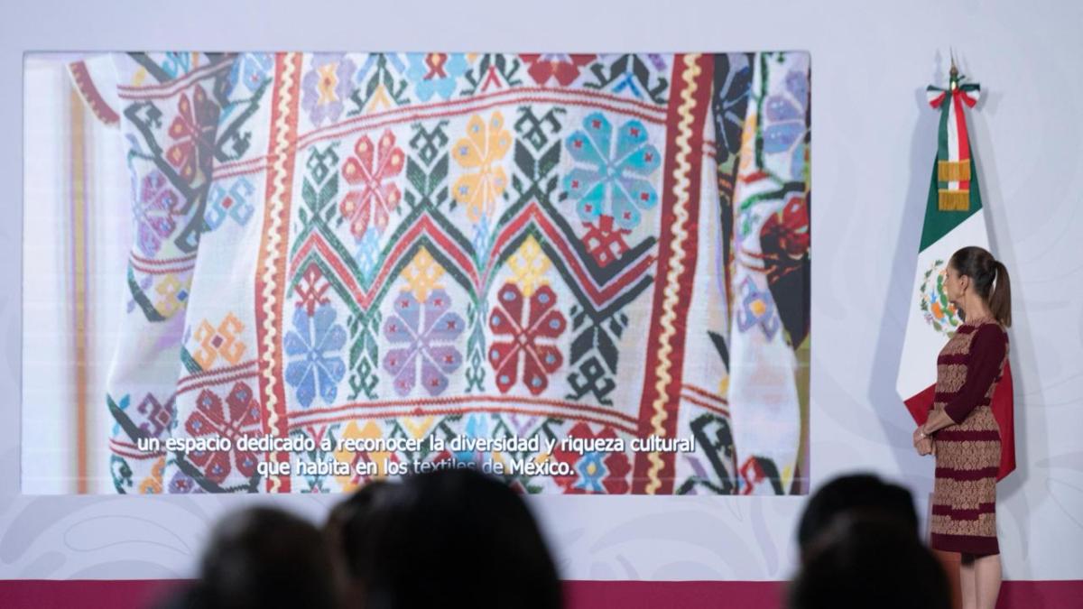Abre el nuevo Museo Textil en CDMX; Claudia Sheinbaum donó prendas históricas
