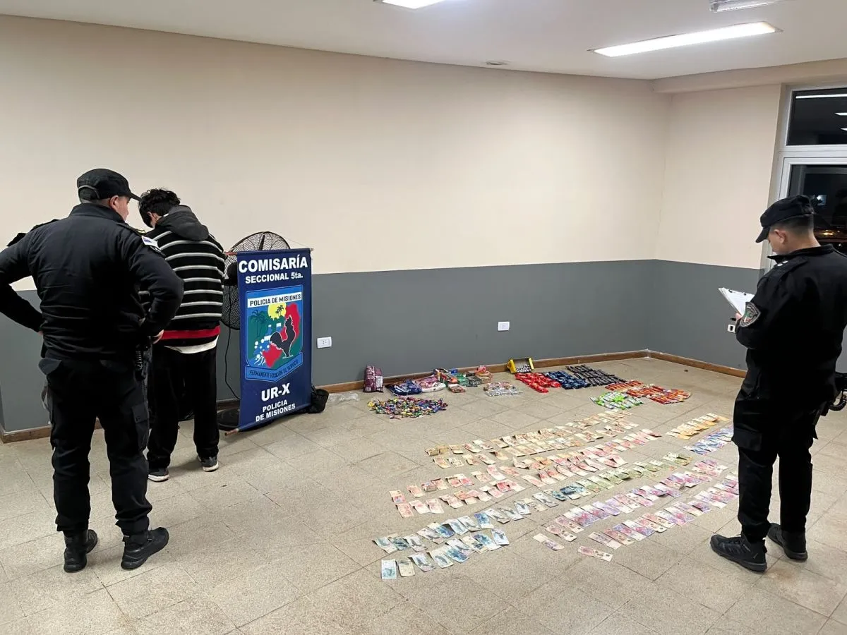 Rompió el kiosco de una escuela para robar golosinas y dinero, y lo detuvieron a pocas cuadras
