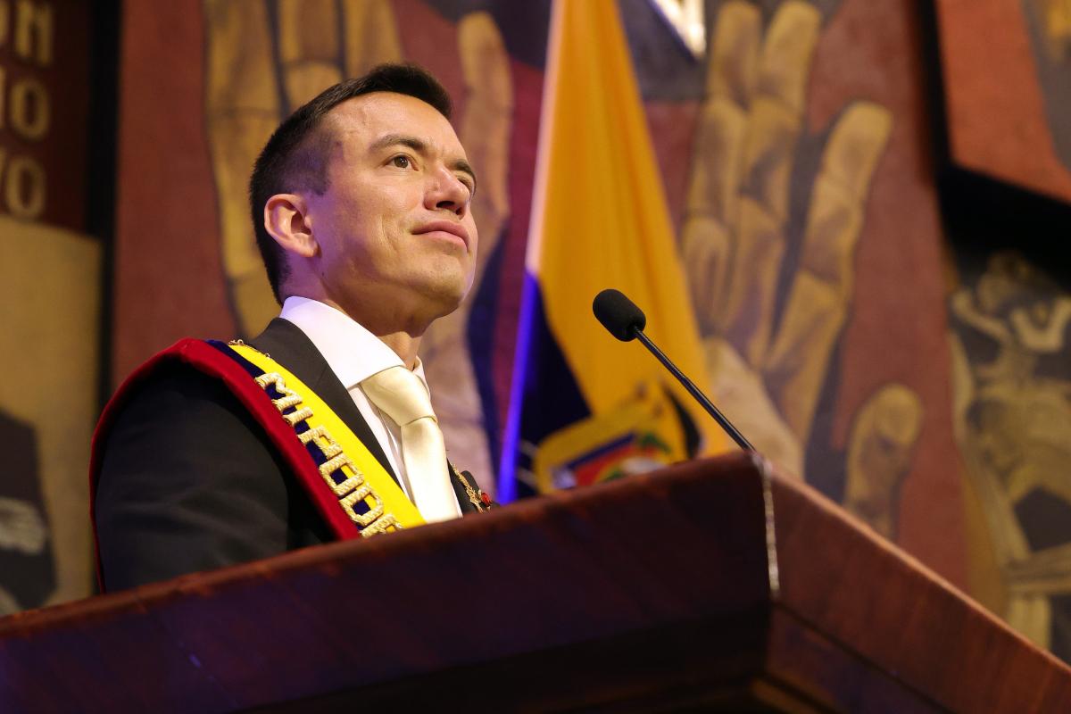 Daniel Noboa enfrenta un segundo año con retos más allá de la seguridad en Ecuador