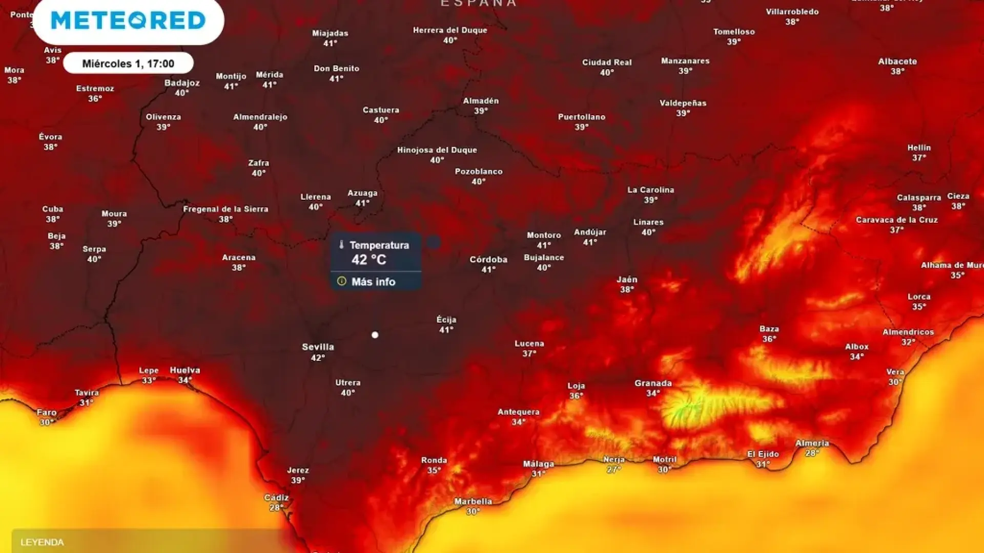 El calor extremo no da tregua: Andalucía podría volver a superar los 45 grados la próxima semana