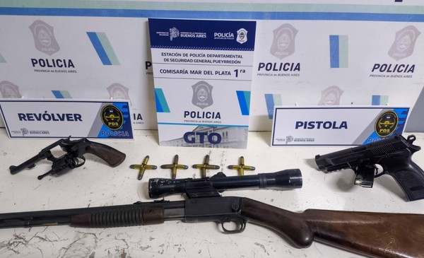 Allanaron una vivienda céntrica y secuestraron cinco armas de fuego y municiones
