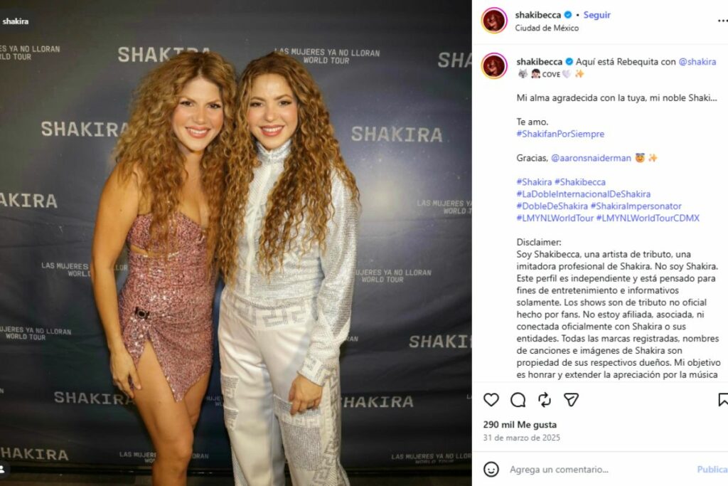 Imitadora responde a la teoría viral sobre Shakira en la inauguración del Mundial