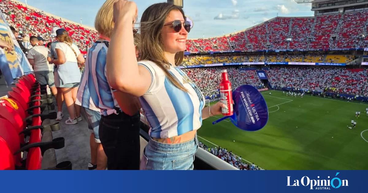 "Éramos locales": la emoción de una riogalleguense que vivió en Kansas el triunfo de Argentina ante Argelia
