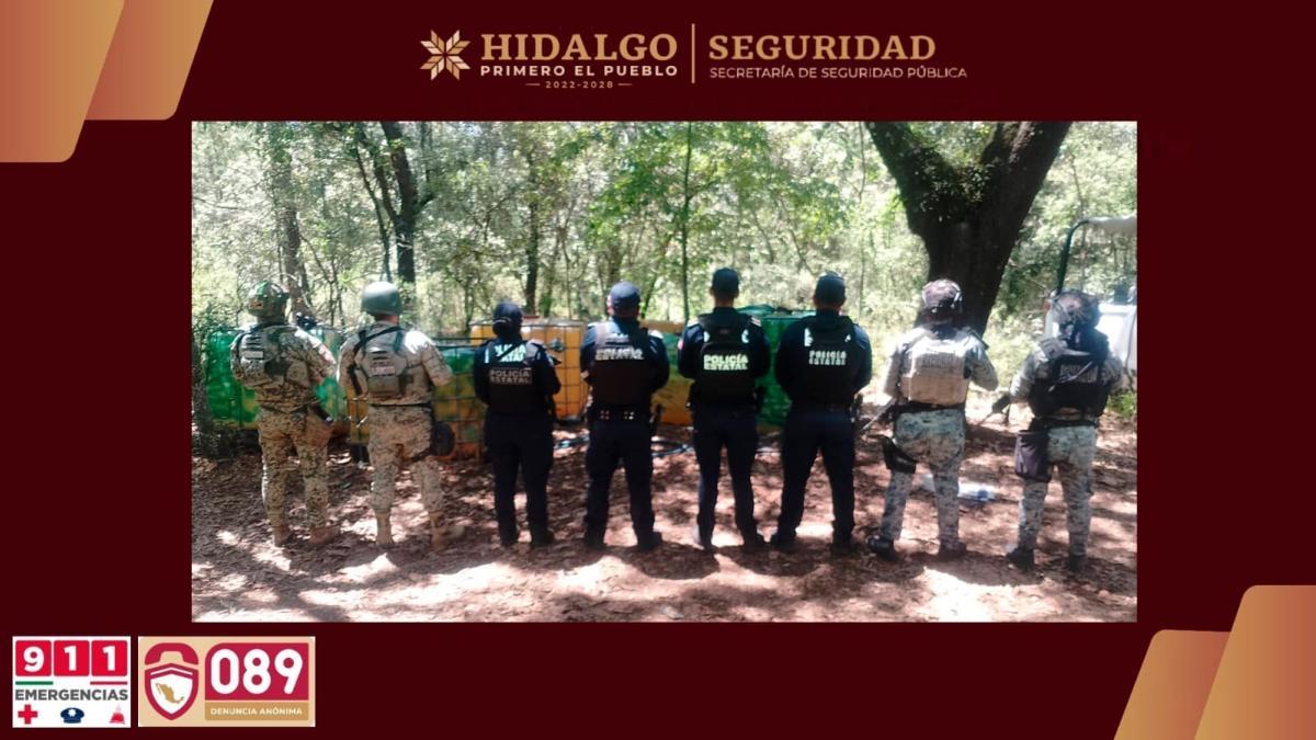 Con drones descubren centro de almacenamiento de huachicol en Hidalgo