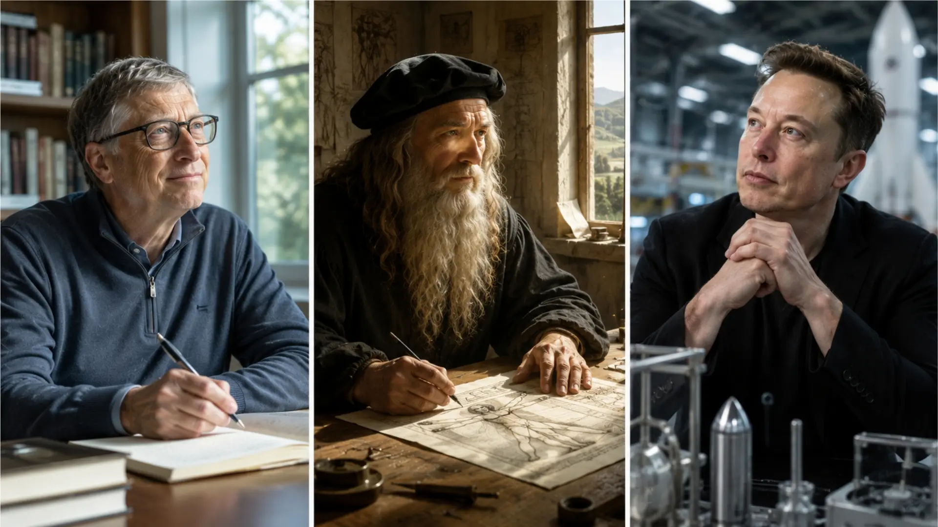El secreto de la polimatía: los 3 rasgos que comparten las mentes superinteligentes como Leonardo da Vinci o Bill Gates, que no pueden parar de aprender cosas nuevas