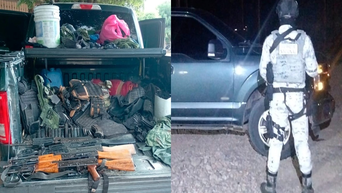 Sinaloa: Aseguran arsenal, equipo táctico y ponchallantas
