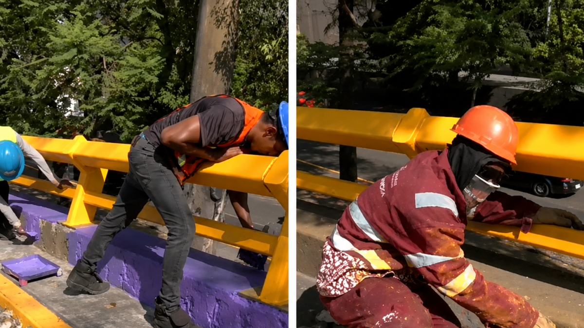 Admite Sobse CDMX errores con pintura morada; contratista pagará correcciones