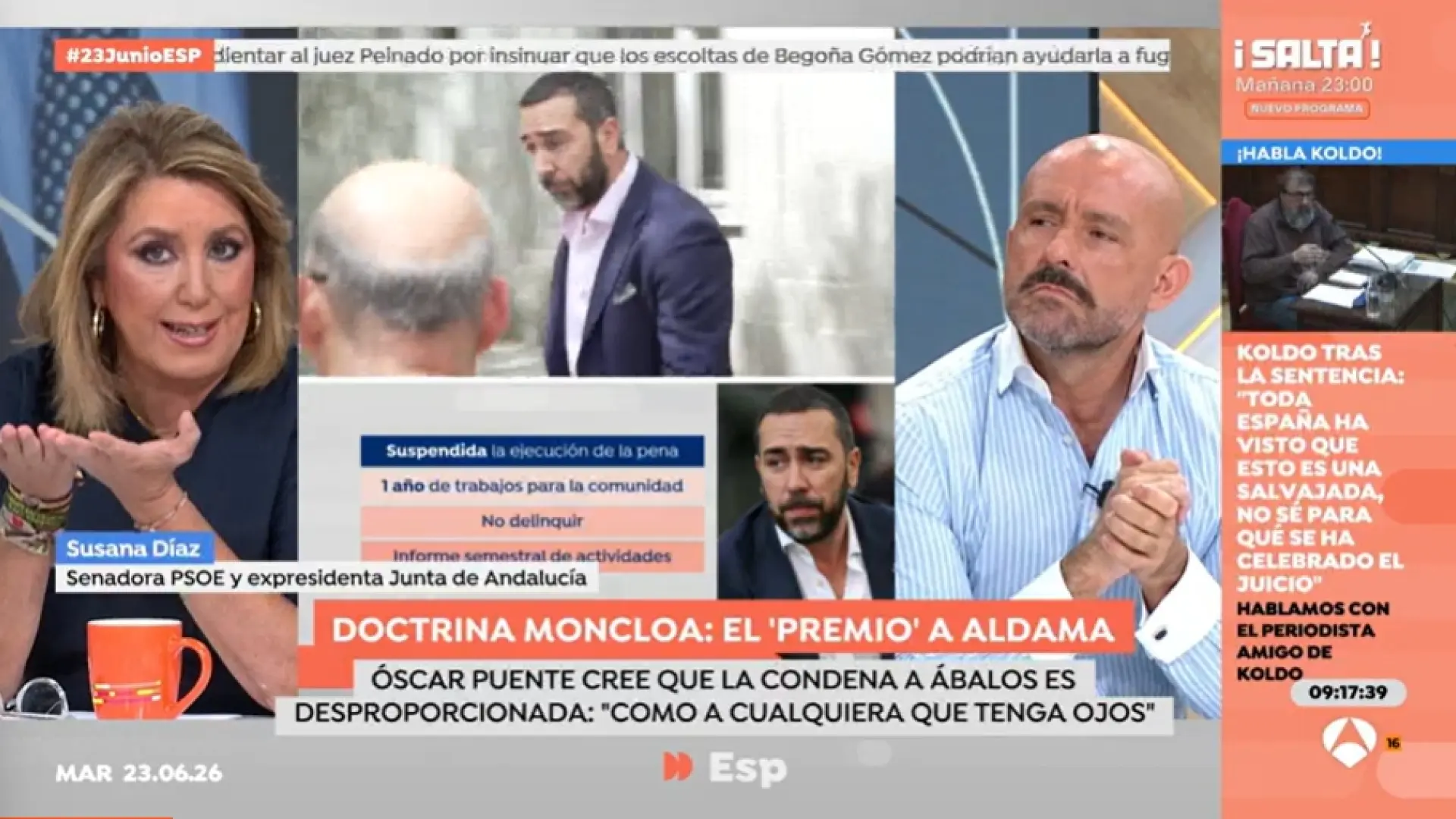 Susana Díaz, sobre la sentencia de Víctor de Aldama: "Me chirría que no tenga que devolver la parte de la comisión"