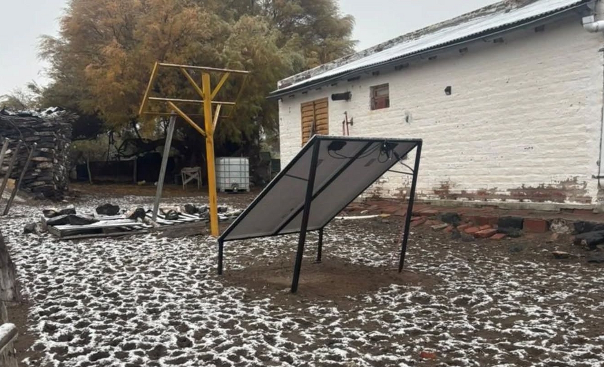 Comenzó a nevar en el oeste pampeano