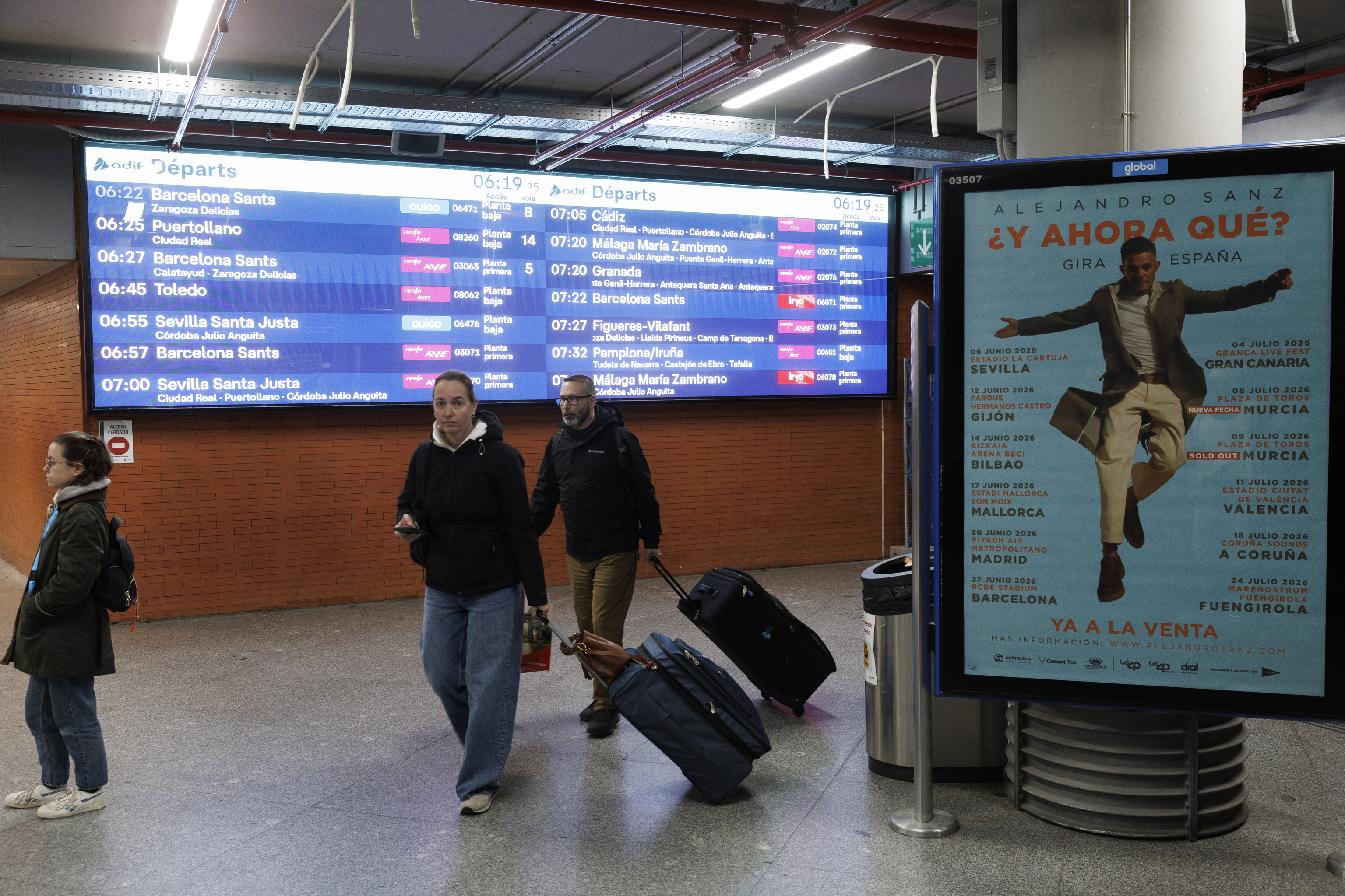 Restablecida la circulación en la línea de alta velocidad entre Madrid y Sevilla tras más de 10 horas