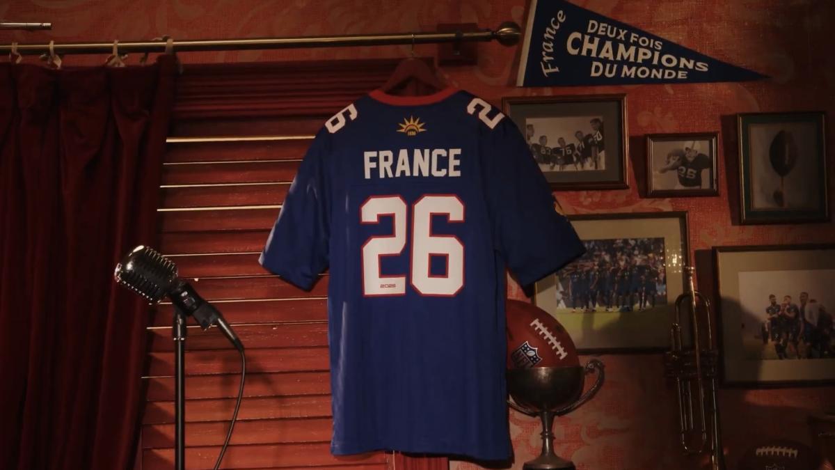 NFL lanza jerseys de futbol americano de Francia, Inglaterra y Australia por el Mundial