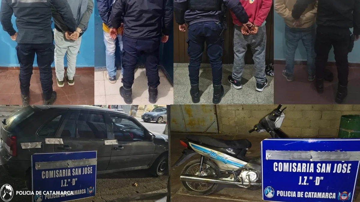 Ocho detenidos y tres vehículos secuestrados tras operativo de seguridad en la provincia