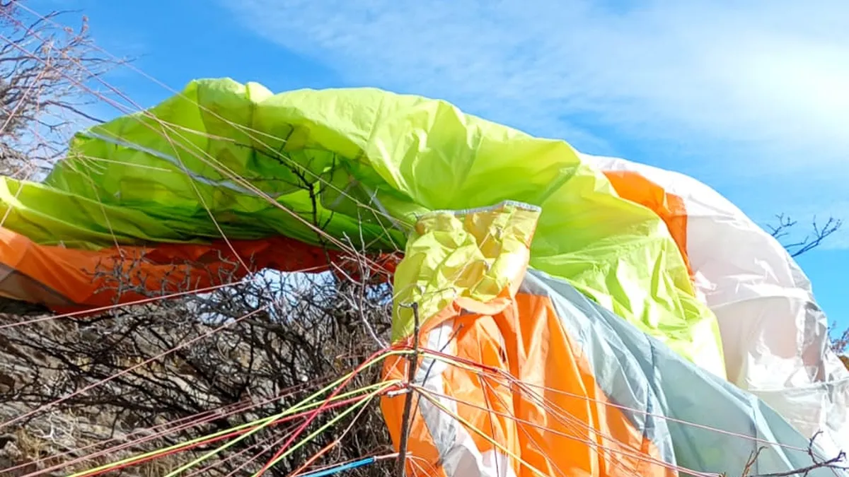 Un parapentista cayó en un precipicio en Santa María y sufrió graves lesiones