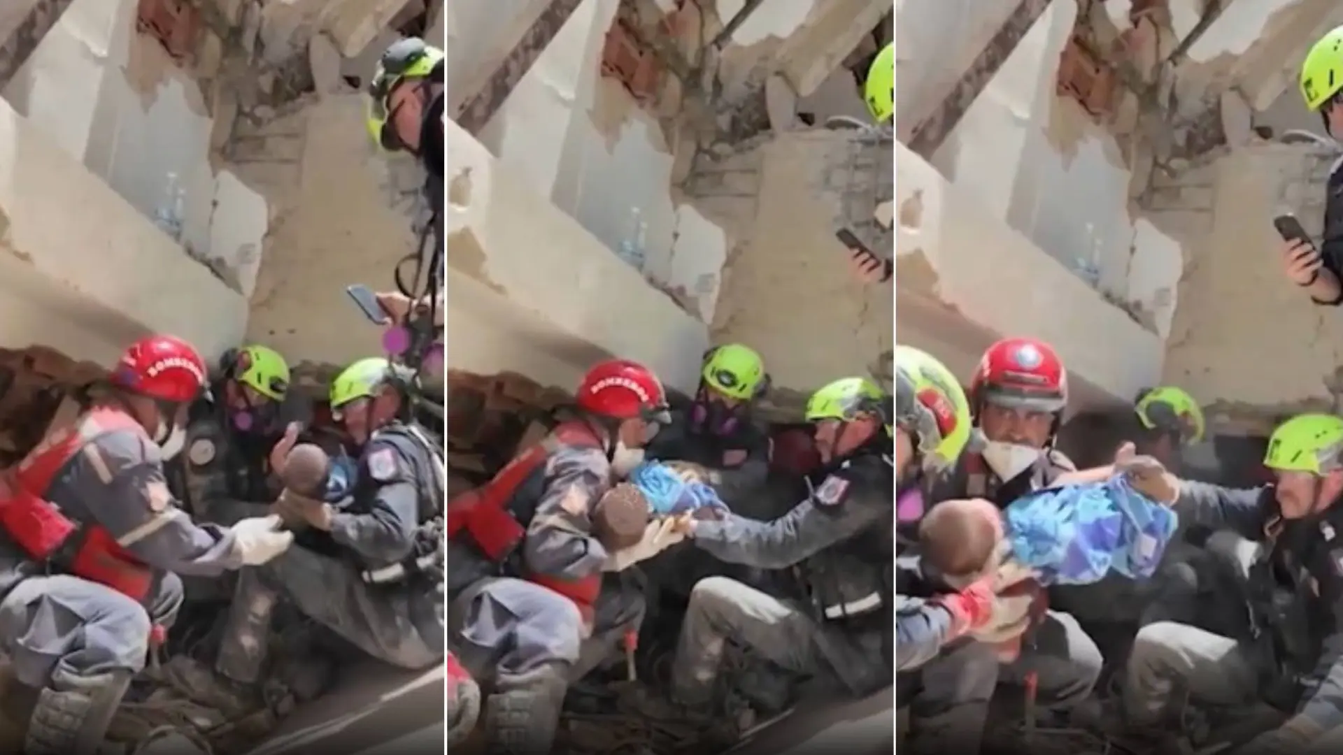 Rescate milagroso en Venezuela de un bebé con vida bajo los escombros 72 horas después de los terremotos: "Hay esperanza"
