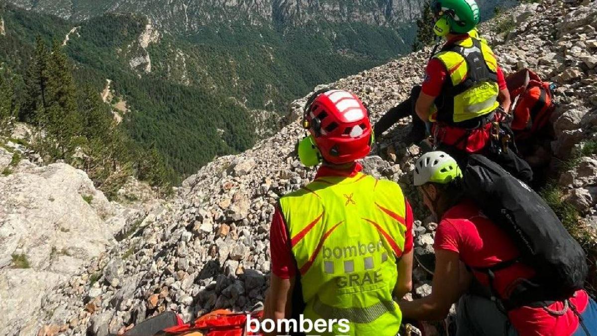 Rescatado un escalador tras caer unos 20 metros en el Pedraforca