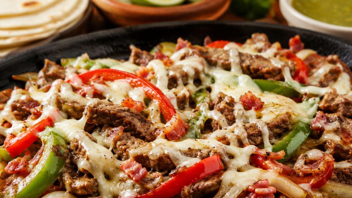Receta de alambre de res con queso para taquizas, fácil y delicioso