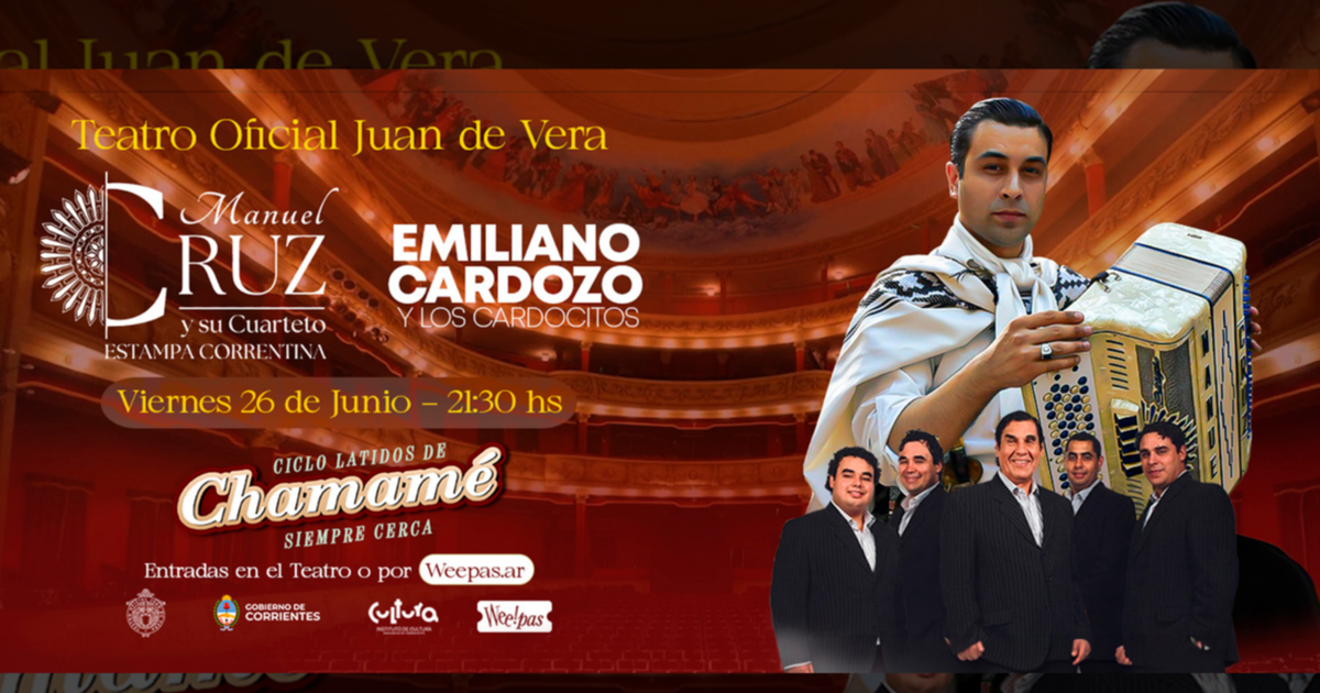 El ciclo "Latidos de Chamamé" reunirá a dos grandes referentes en el Teatro Vera