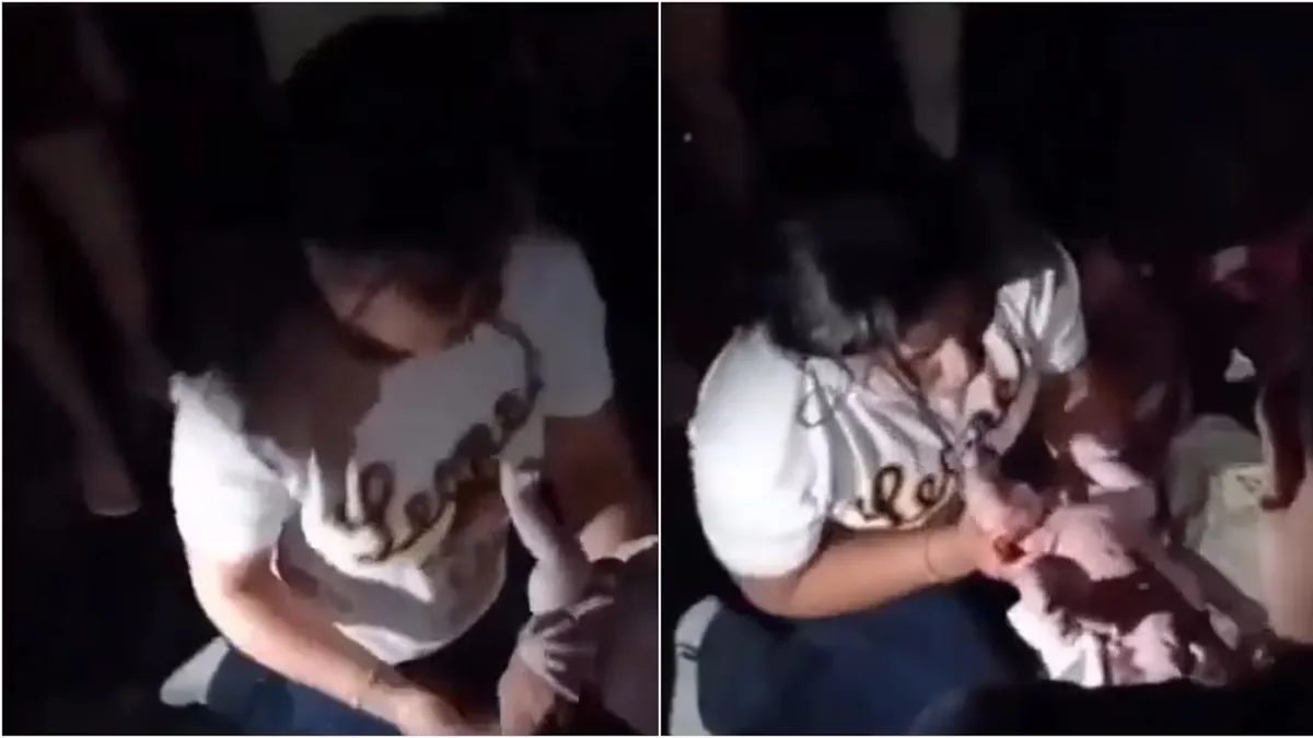 Conmovedor video: dio a luz mientras estaba atrapada bajo los escombros tras el terremoto en Venezuela