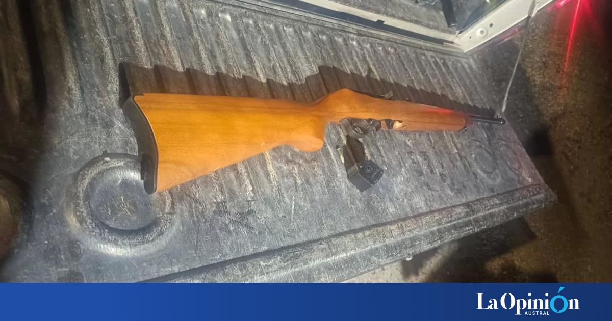 Intentaron seguir de largo en un control policial y terminaron detenidos con una oveja faenada y un rifle cargado