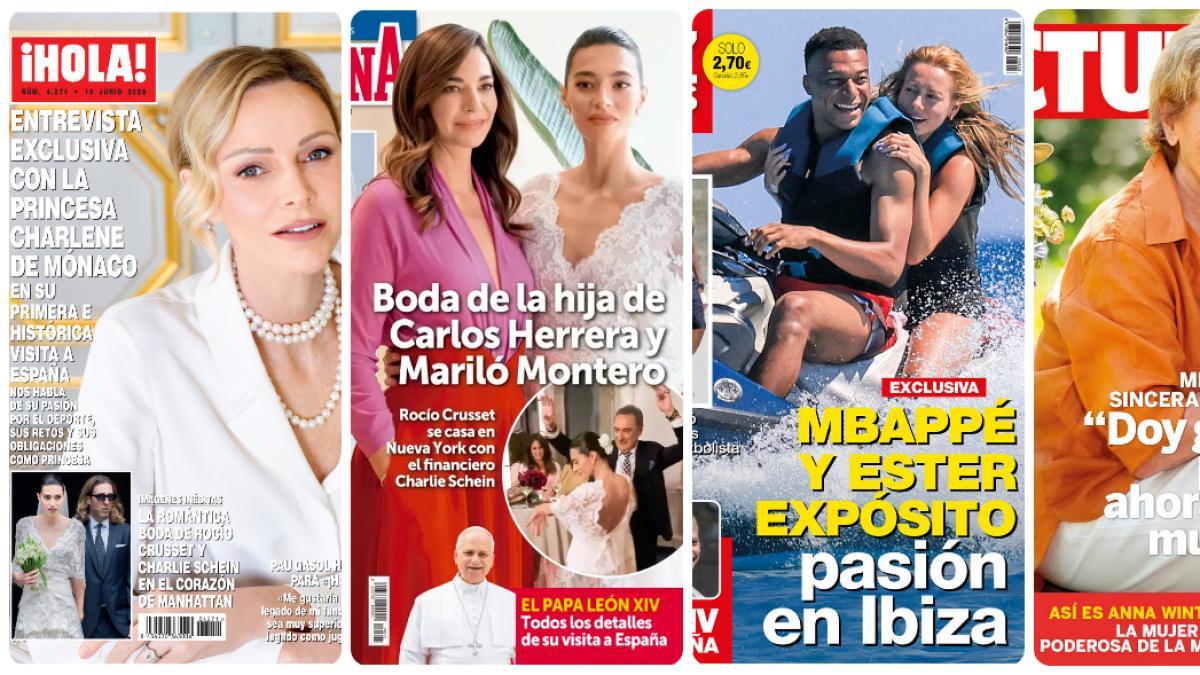 Charlene de Mónaco, Rocío Crusset y Mbappé con Ester Expósito protagonizan las portadas