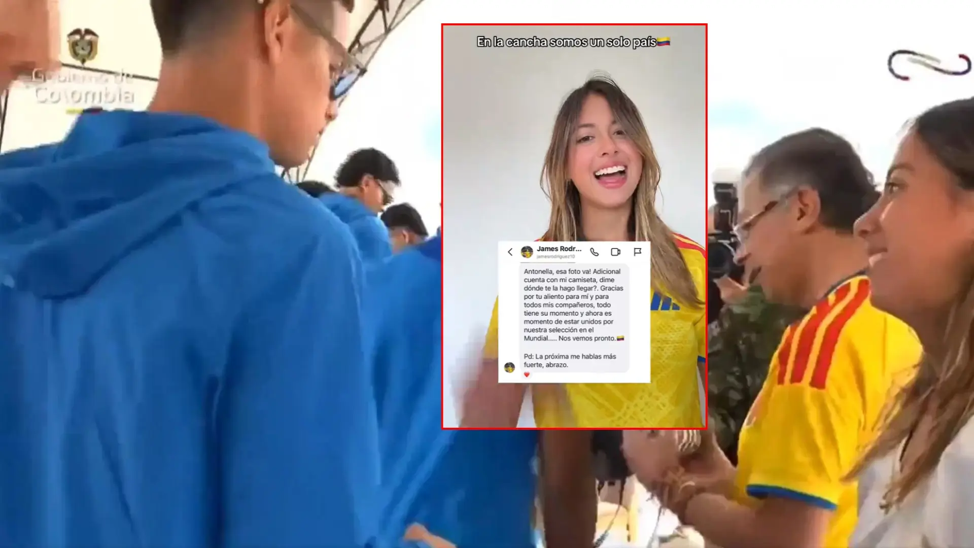 Mensaje de James Rodríguez a la hija del presidente de Colombia para zanjar la polémica: "La próxima vez habla más fuerte"