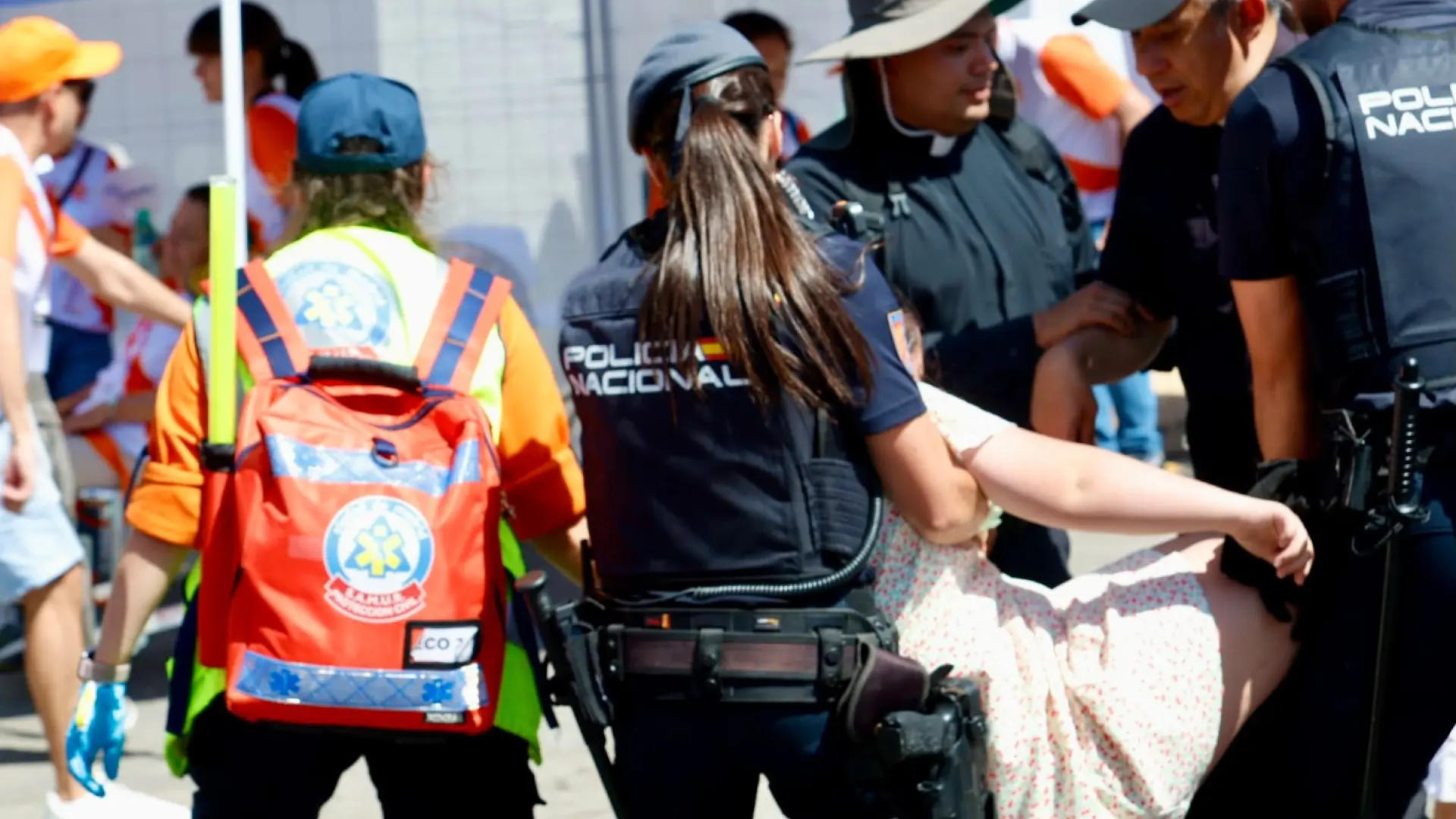 Atendidas más de 323 personas durante la misa del papa por el Samur: nueve trasladadas a hospital