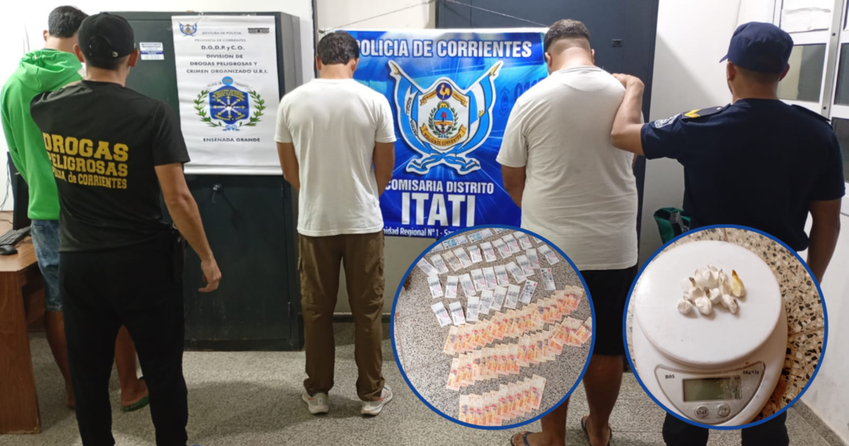 Corrientes: tres falsos vendedores con cocaína y marihuana frente a la Basílica de Itatí