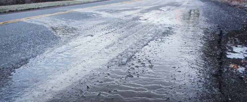 Advierten por sectores críticos de hielo negro en la Ruta 3