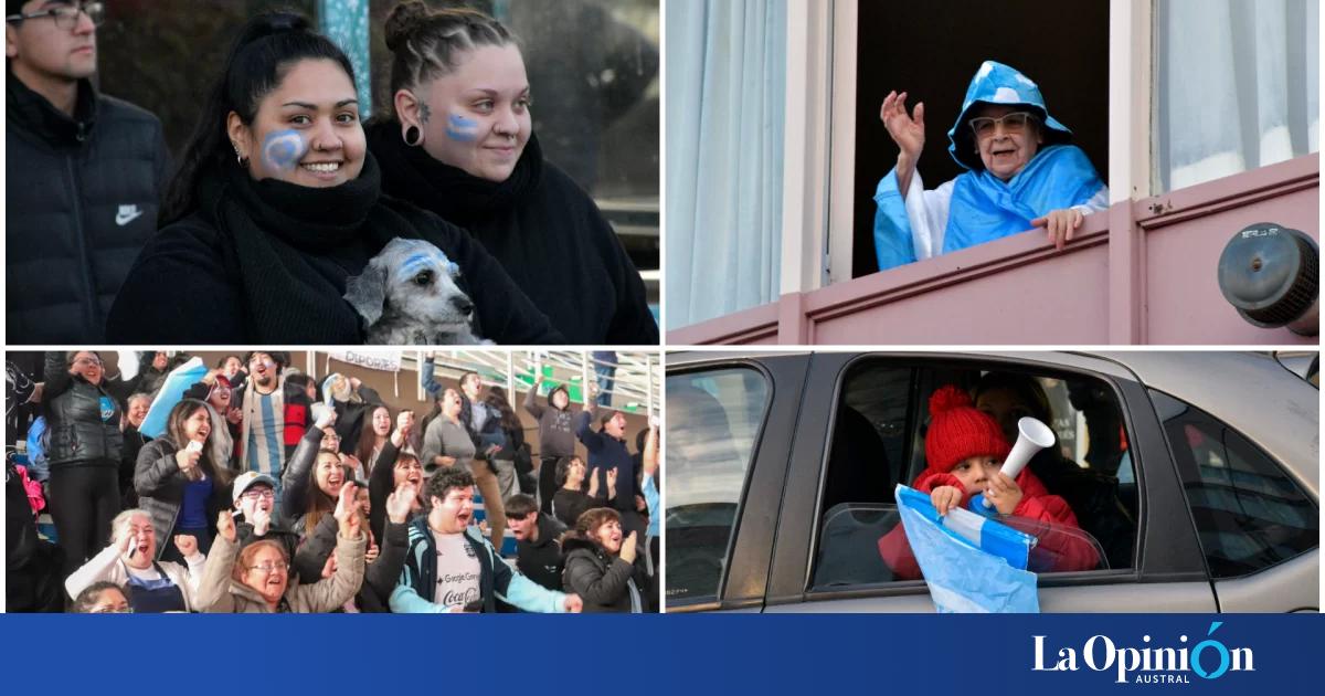 Alegría albiceleste: Argentina clasificó y Río Gallegos, Caleta Olivia y Las Heras festejaron en las calles