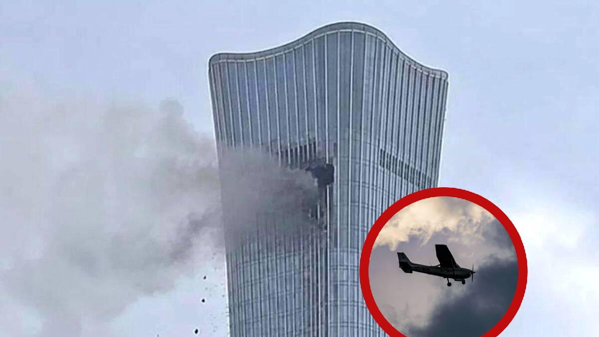 Avioneta se estrella en el edificio más alto de Beijing