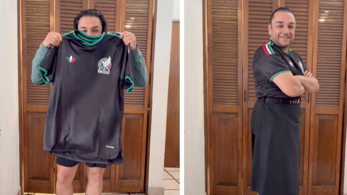 'Tronchatoro': las críticas a Esteban Macías por look con falda y playera de México