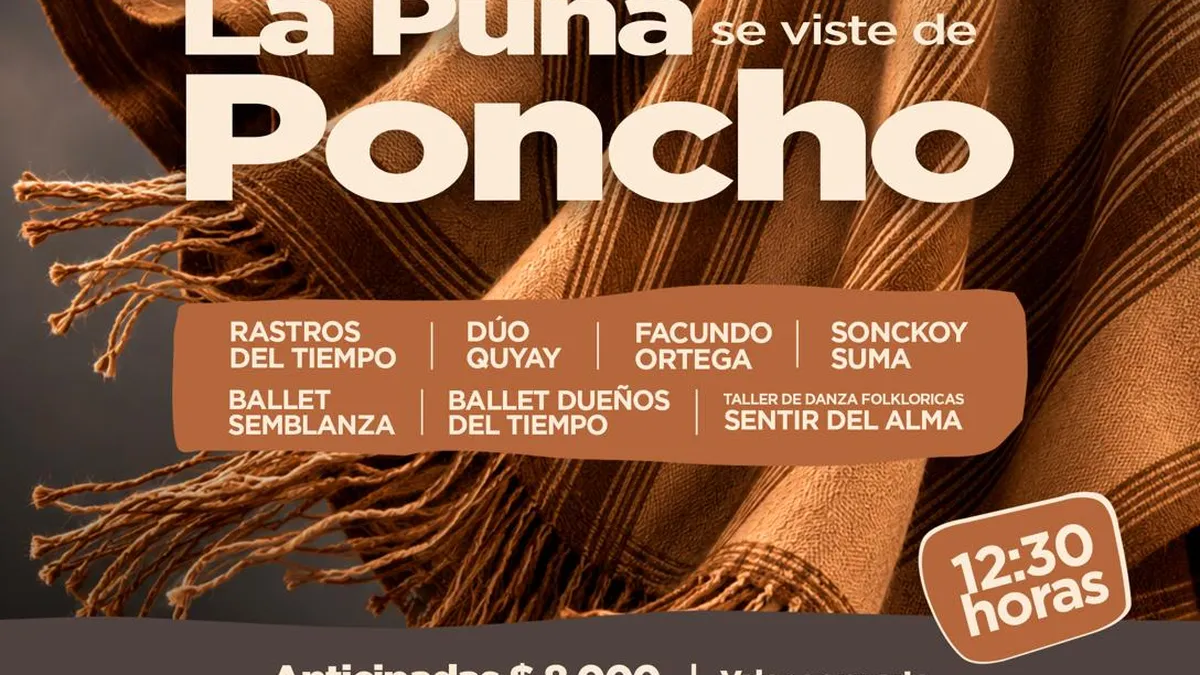 La Puna se viste de Poncho": folklore y la mejor gastronomía tradicional"
